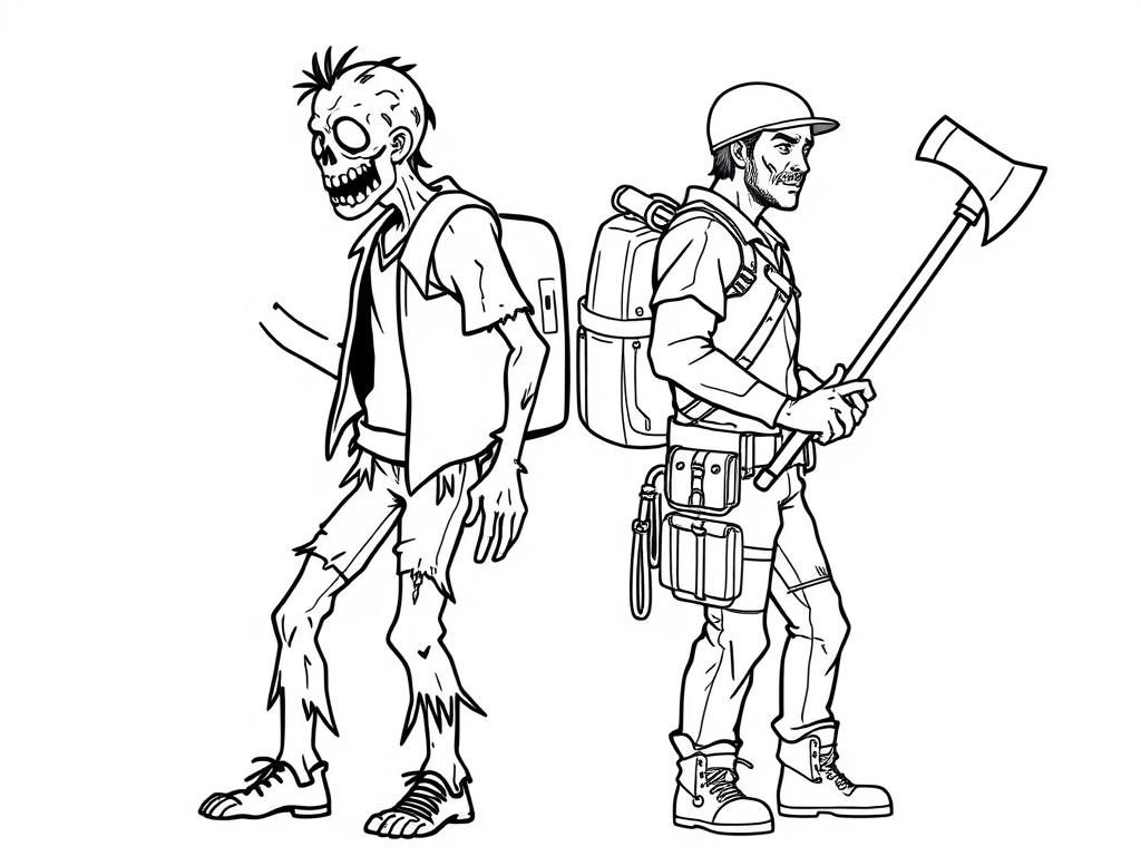 Zombie Apocalypse Coloring Page