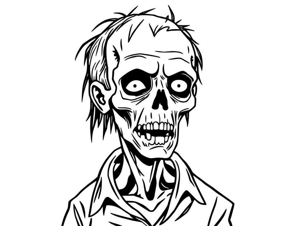 Zombie Coloring Page