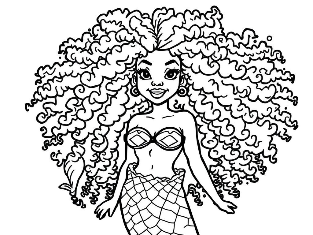 Mermaid Coloring Page