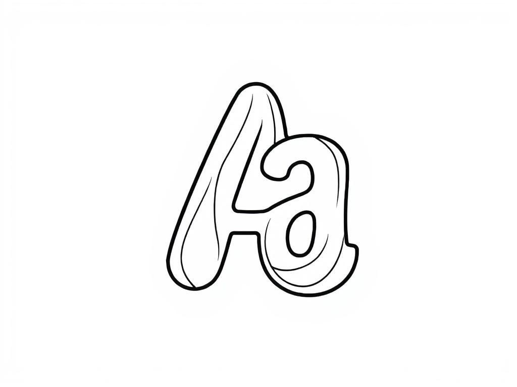 Alphabet Letter Aa Coloring Page
