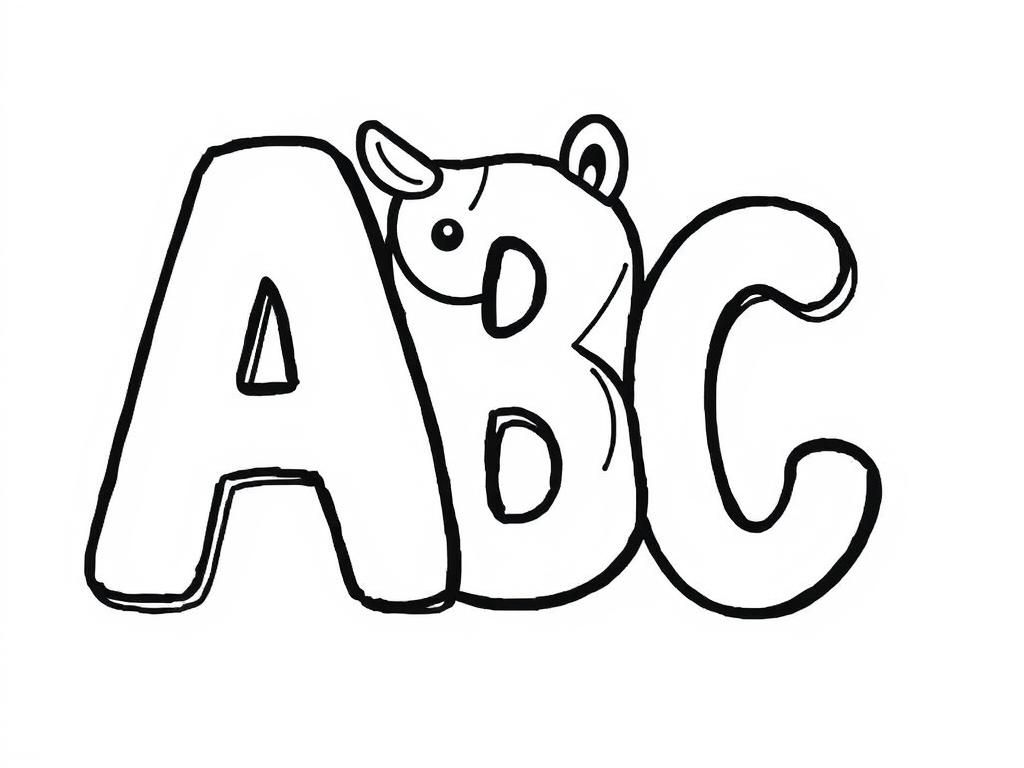 Squirrel ABC Coloring Page