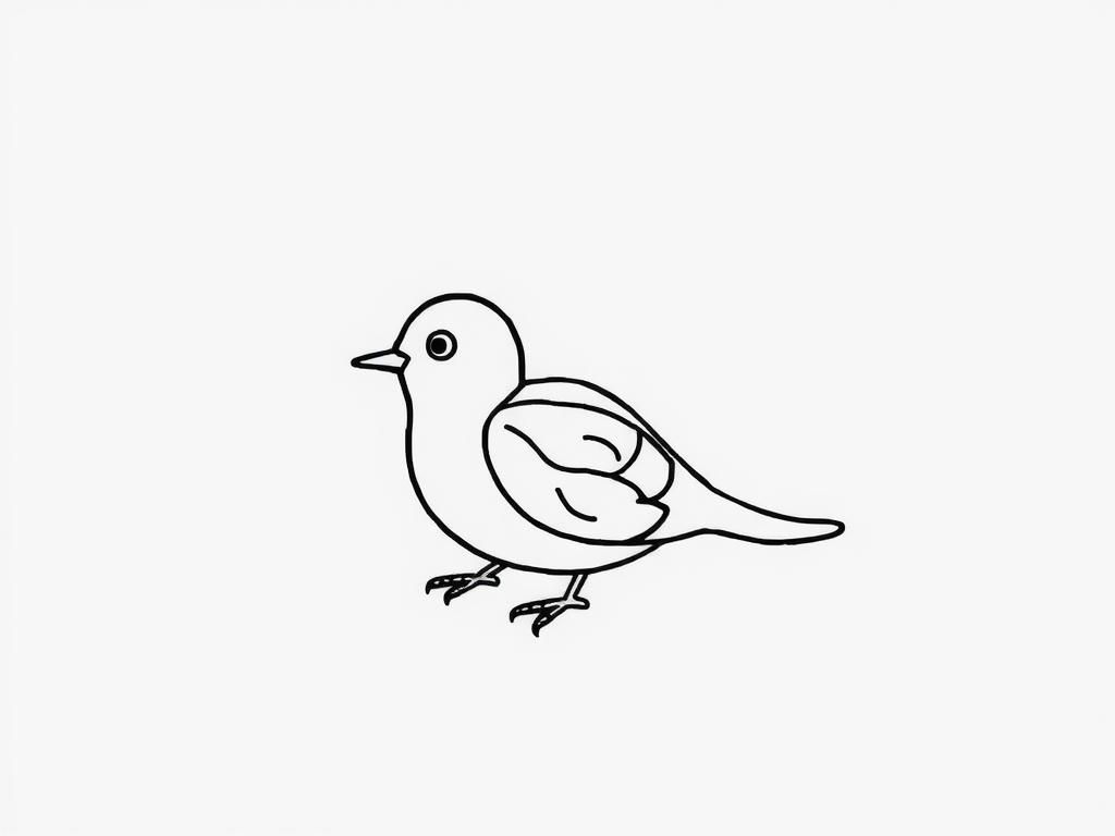 Bird Coloring Page for Kids
