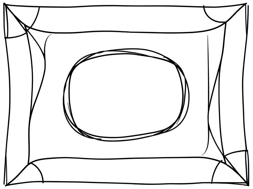 abstract design border with open center