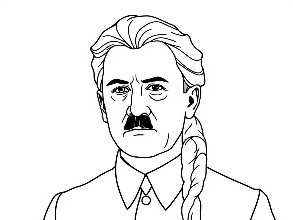 Historical Figure Portrait Coloring Page