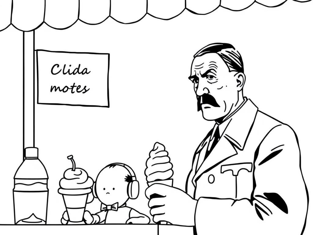 Preview of Adolf Hitler selling Ice cream to kids