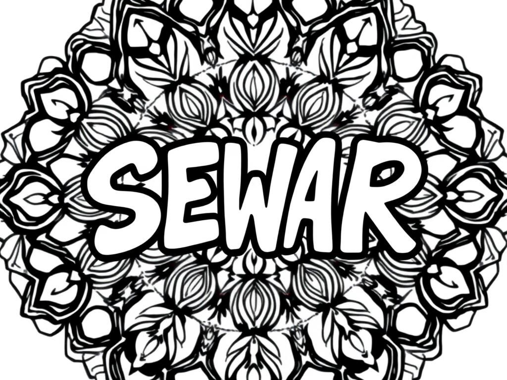 Mandala Coloring Page: SEWAR Style