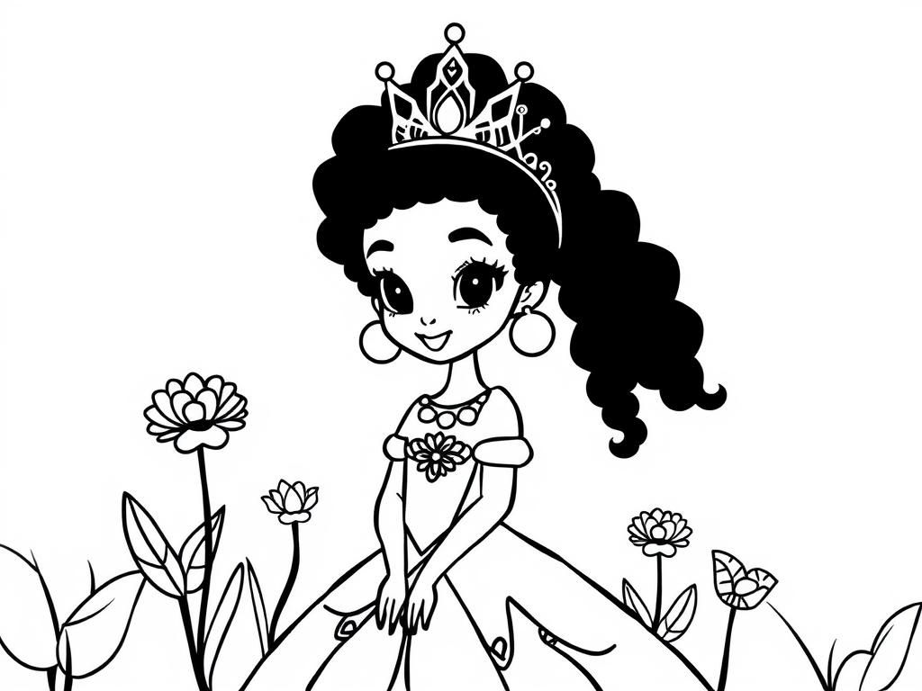 Princess Coloring Page for Kids
