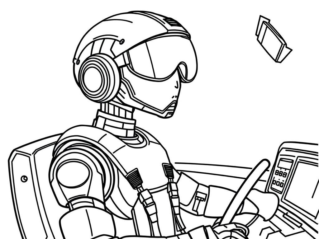 Robot Coloring Page