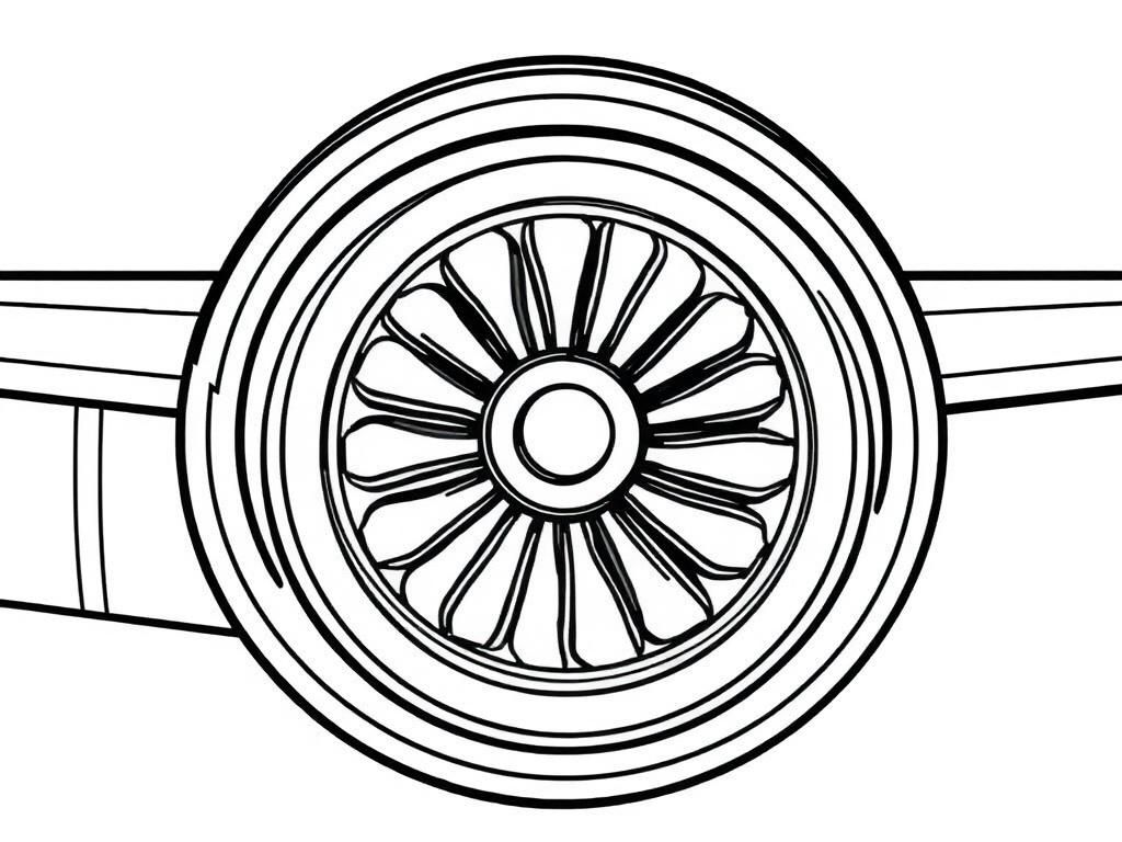 Airplane Propeller Coloring Page