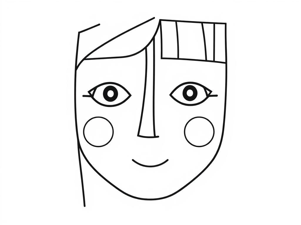 Child's Face Coloring Page