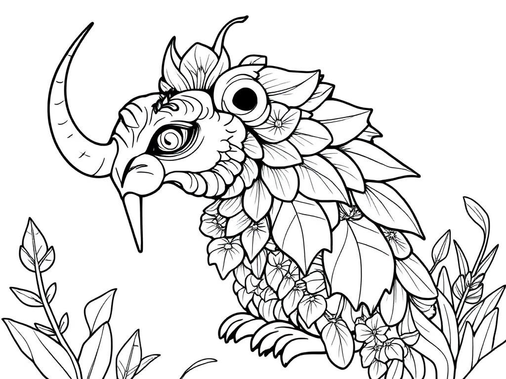 Preview of An adult coloring page with a lot of details