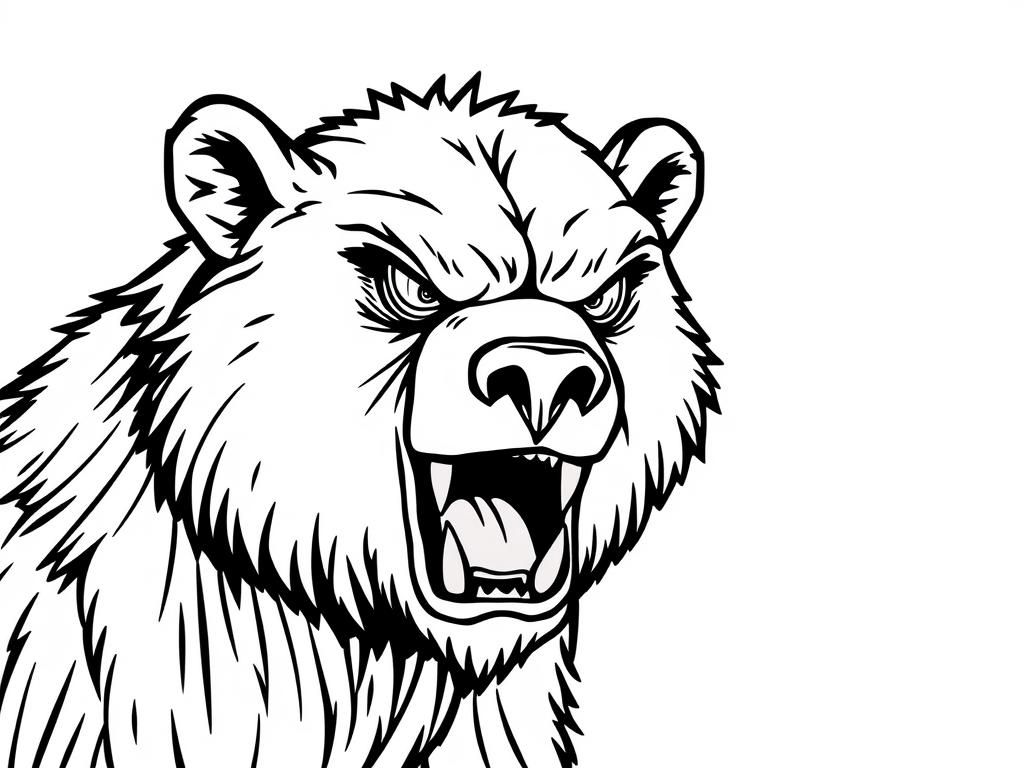 Kleurplaat van een beer