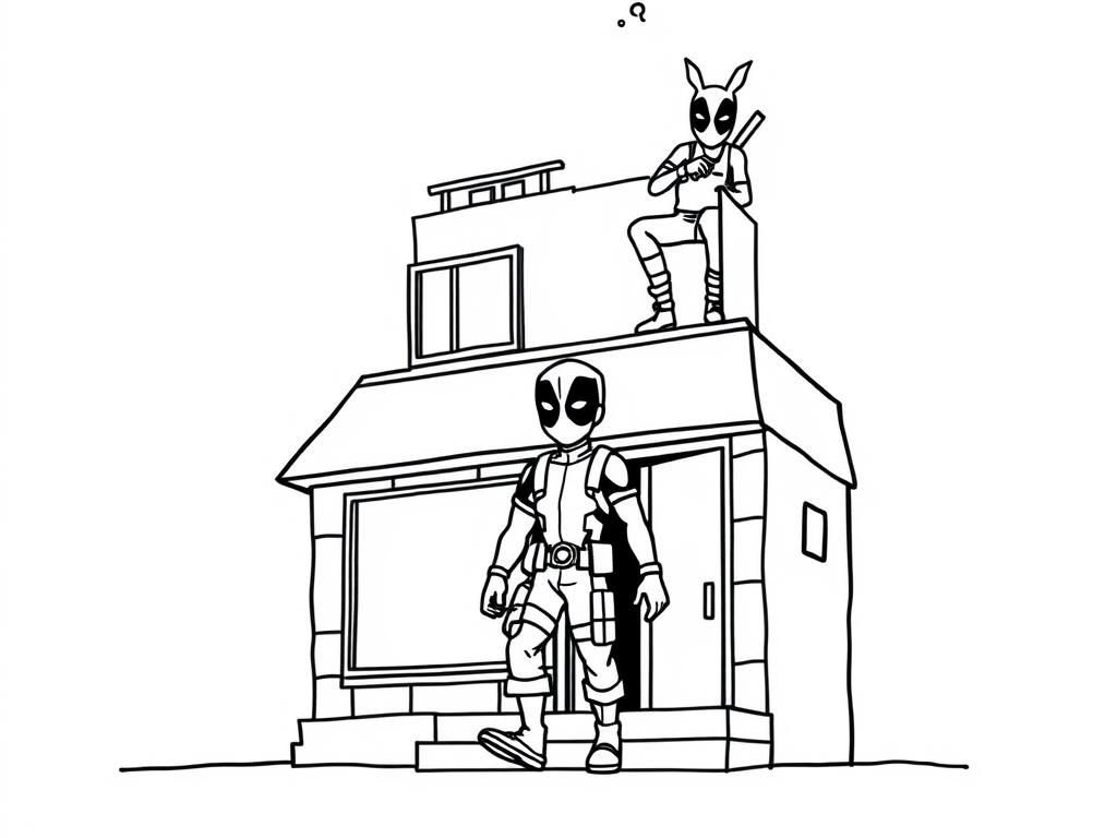 Superheroes Coloring Page