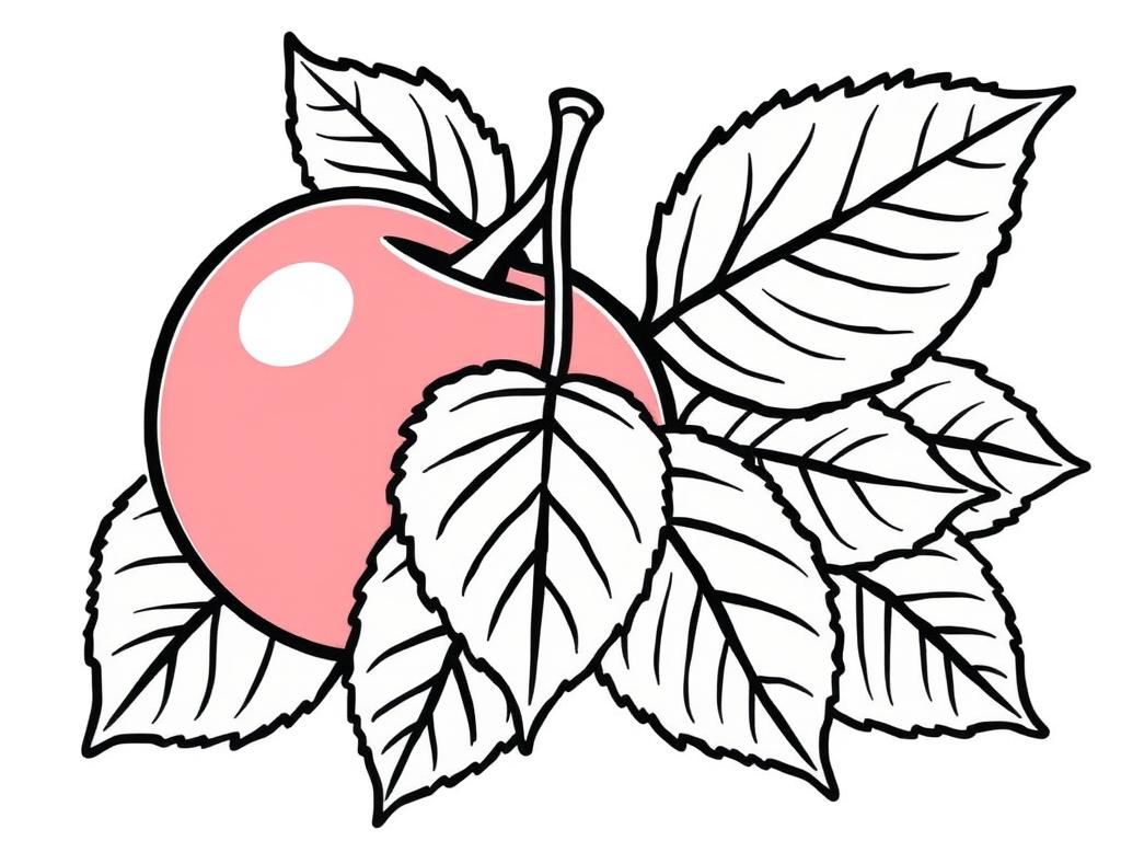 Cherry Fruit Coloring Page