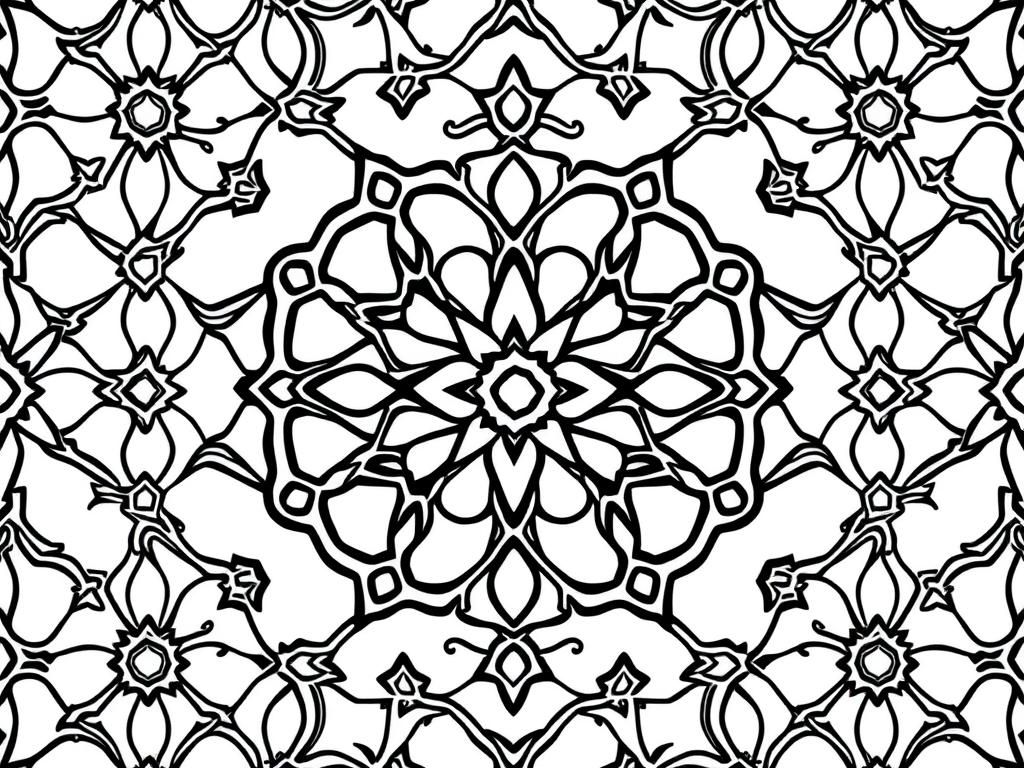 Intricate Floral Mandala Coloring Page