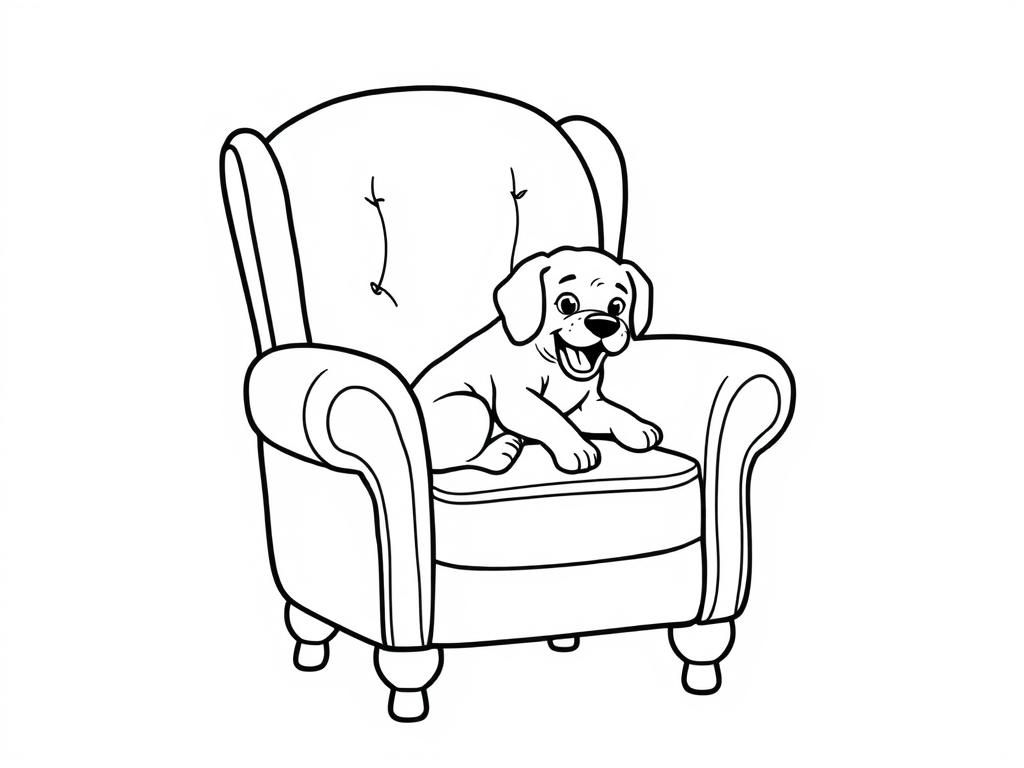 Preview of an armchair eating a puppy