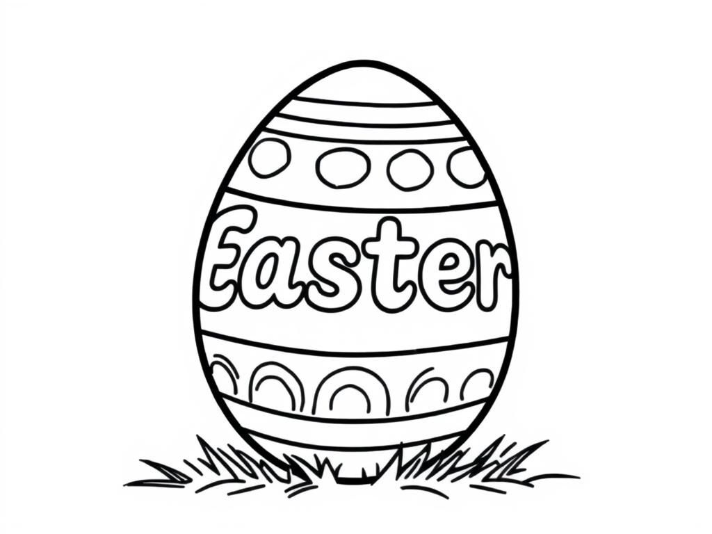 Easter Egg Coloring Page