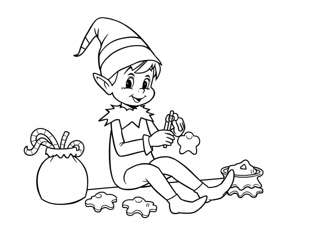 Kleurplaat van een elf