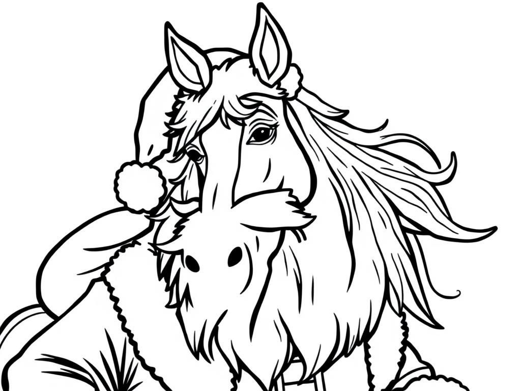 Preview of an horse headed santa