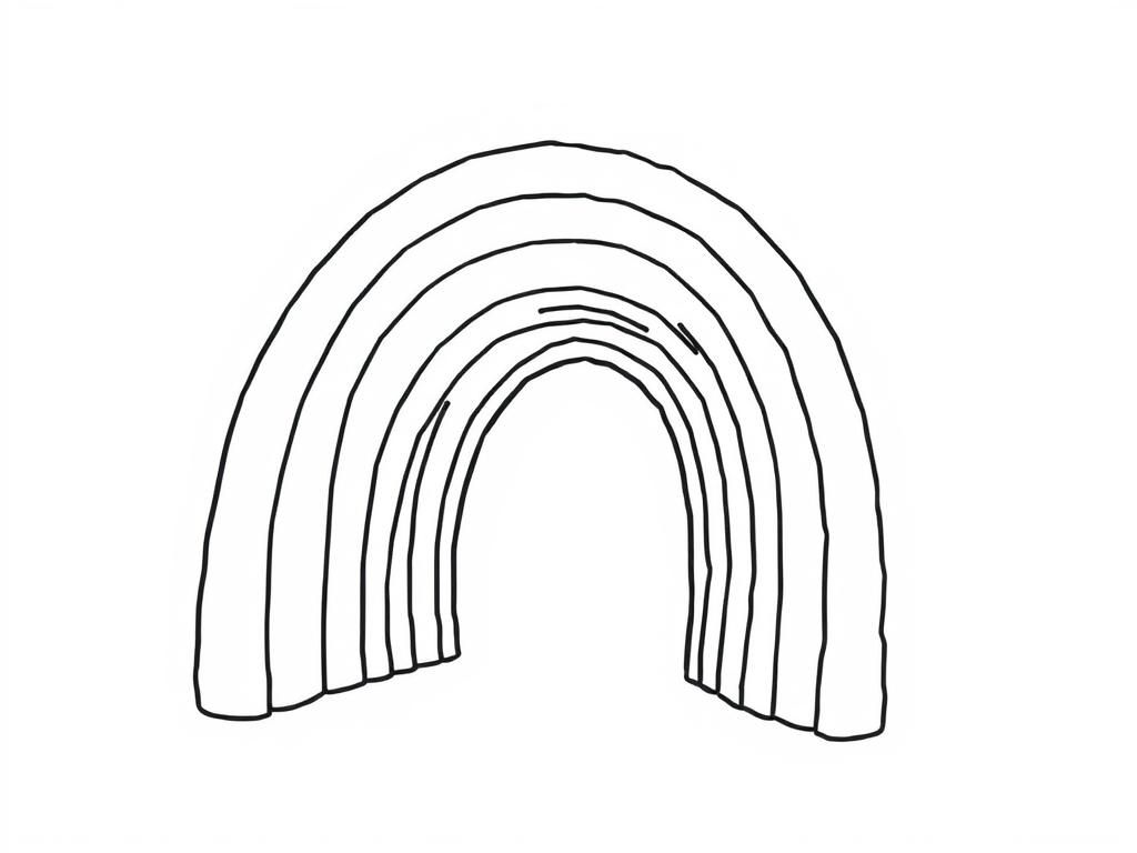 Rainbow Coloring Page for Kids