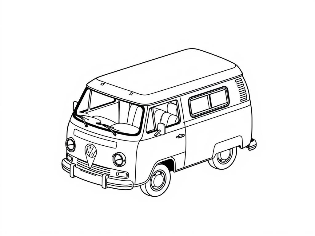 Preview of An isometric projection of a classic camper van