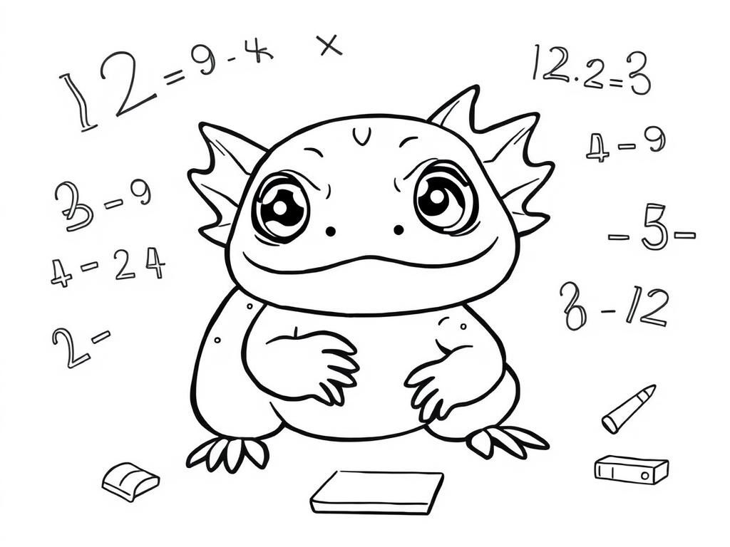 Preview of and axolotl doing math