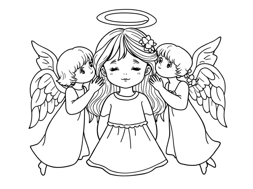 Preview of angels around a girl