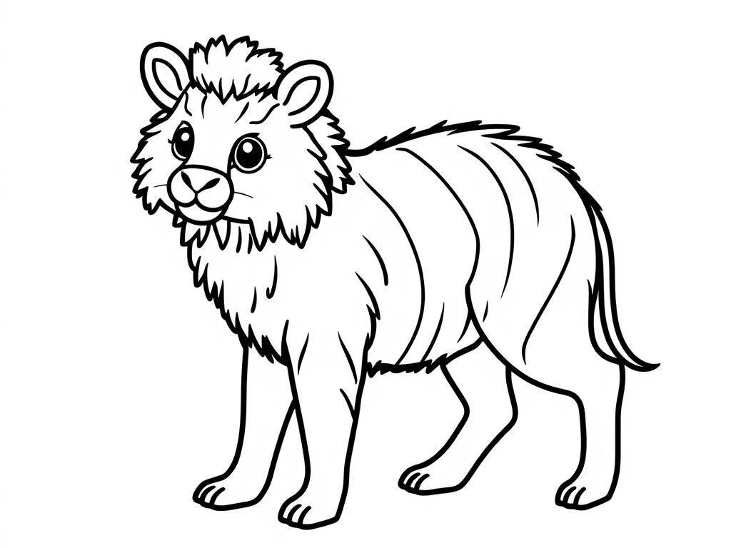 Coloring Page of a Lion