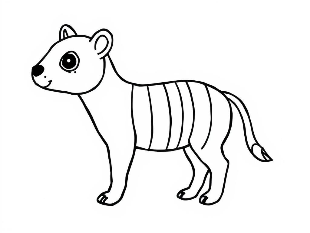 Preview of animal with 7 strips of color along its body