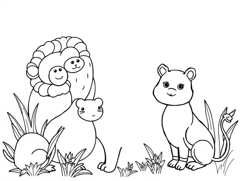 Animals Coloring Page