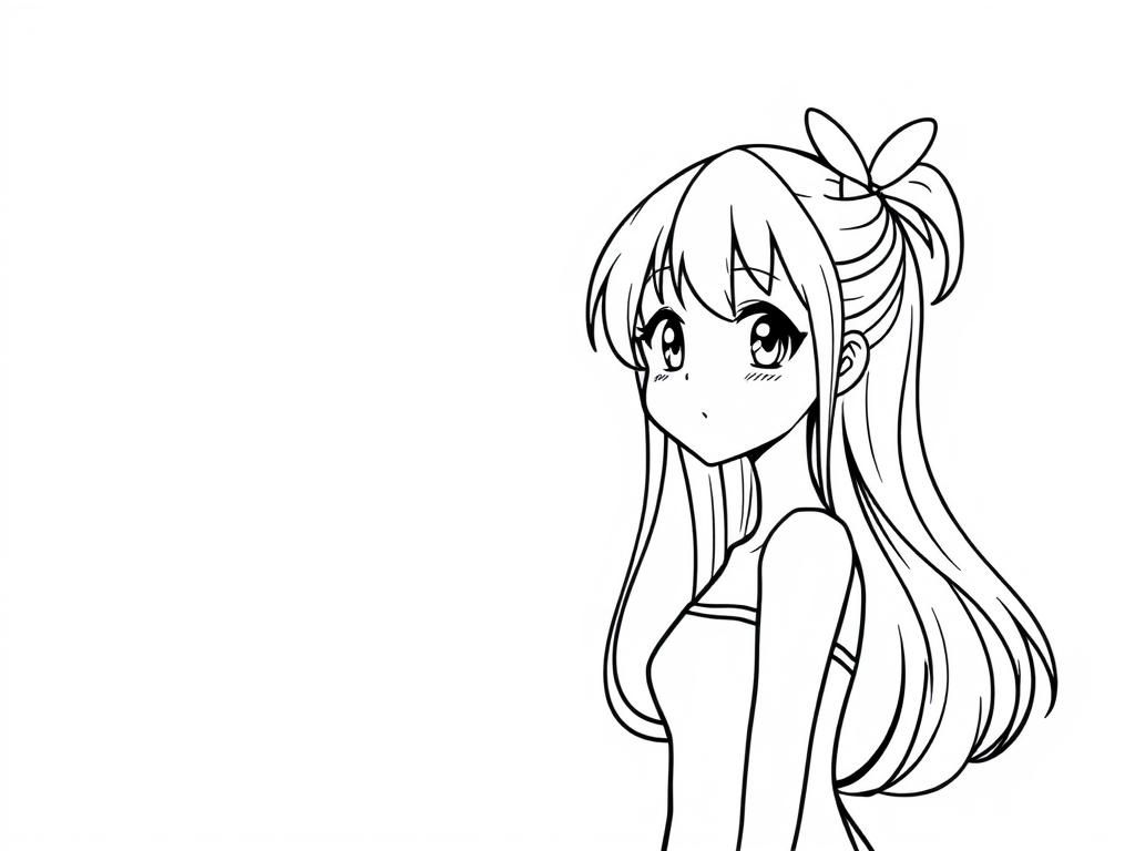 anime woman full body