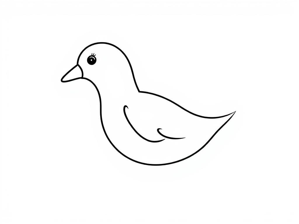 Cute Bird Coloring Page