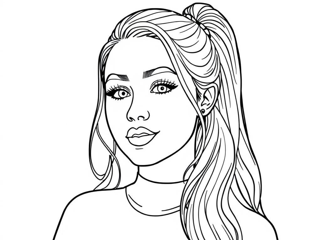 Beautiful Woman Coloring Page