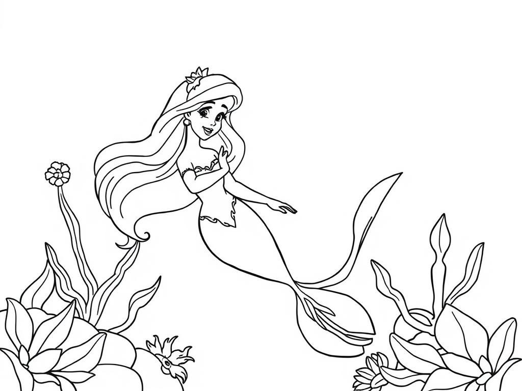Ariel Coloring Page - The Little Mermaid