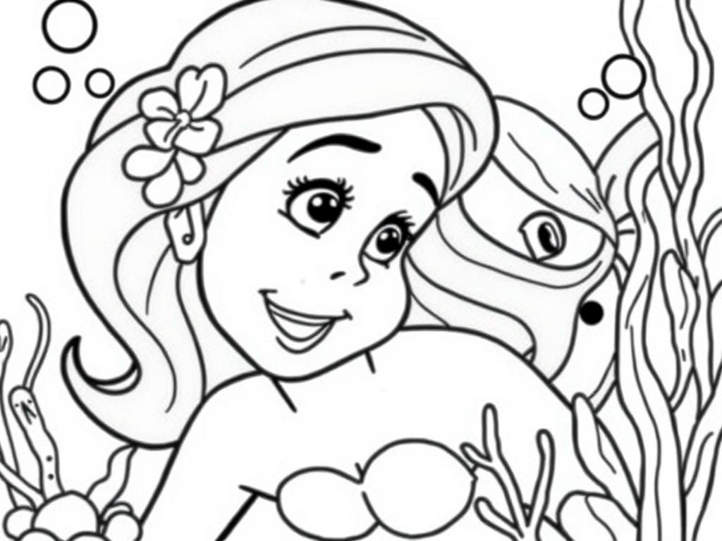 Disney's The Little Mermaid Coloring Page