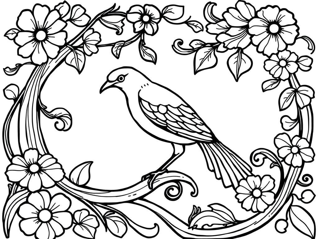 art nouveau - Free Printable Coloring Page