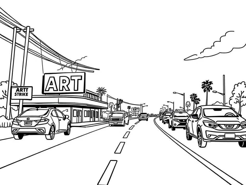 City Street Coloring Page