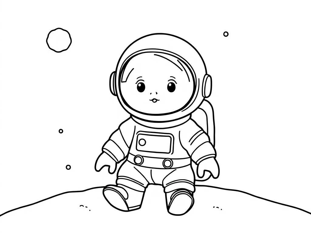 Astronaut Coloring Page: Blast Off into Creativity!