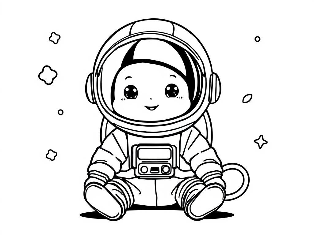 Astronaut Coloring Page for Kids