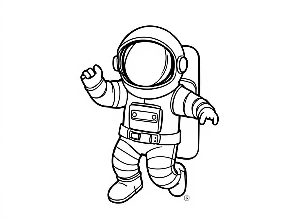 Astronaut Coloring Page for Kids