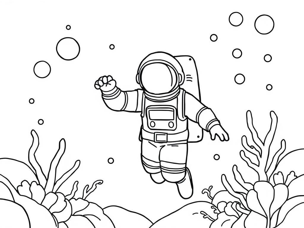 Astronaut Coloring Page