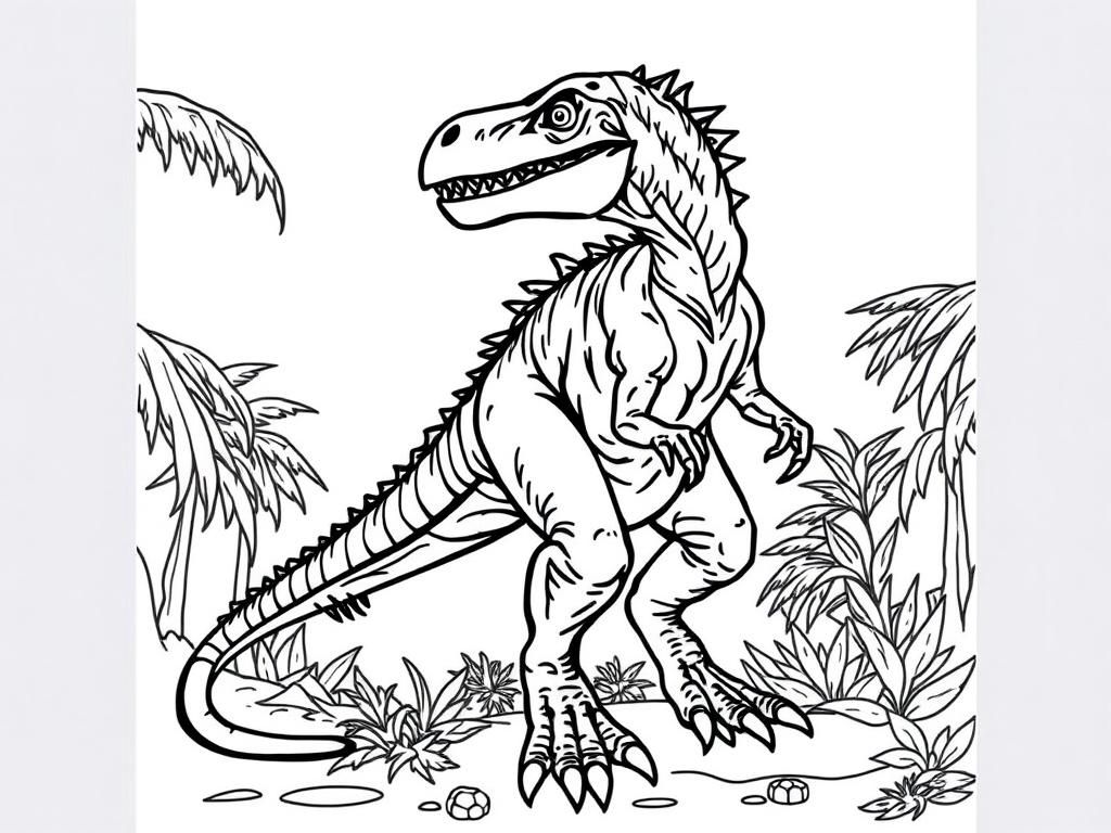 Prehistoric Dinosaur Coloring Page