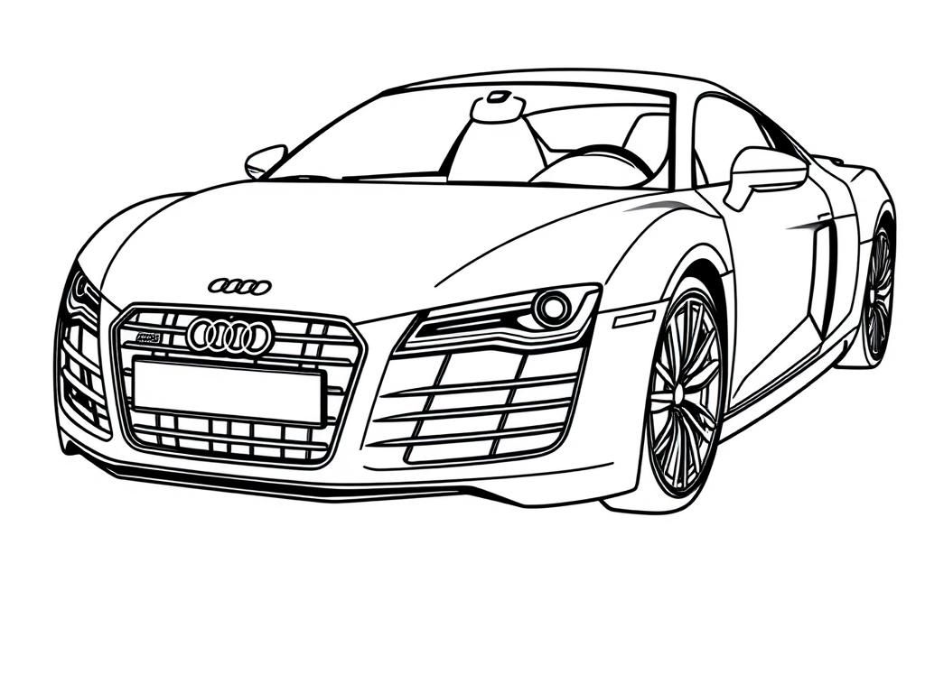 Audi Sports Car Coloring Page