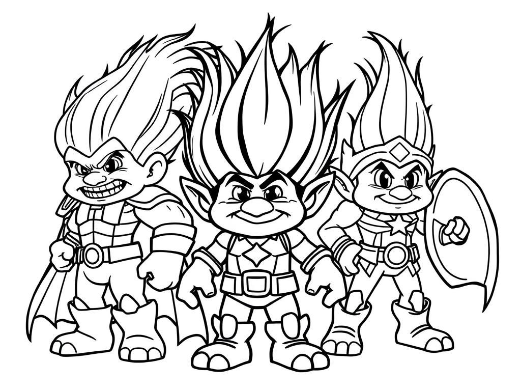 Trolls Coloring Page Adventure
