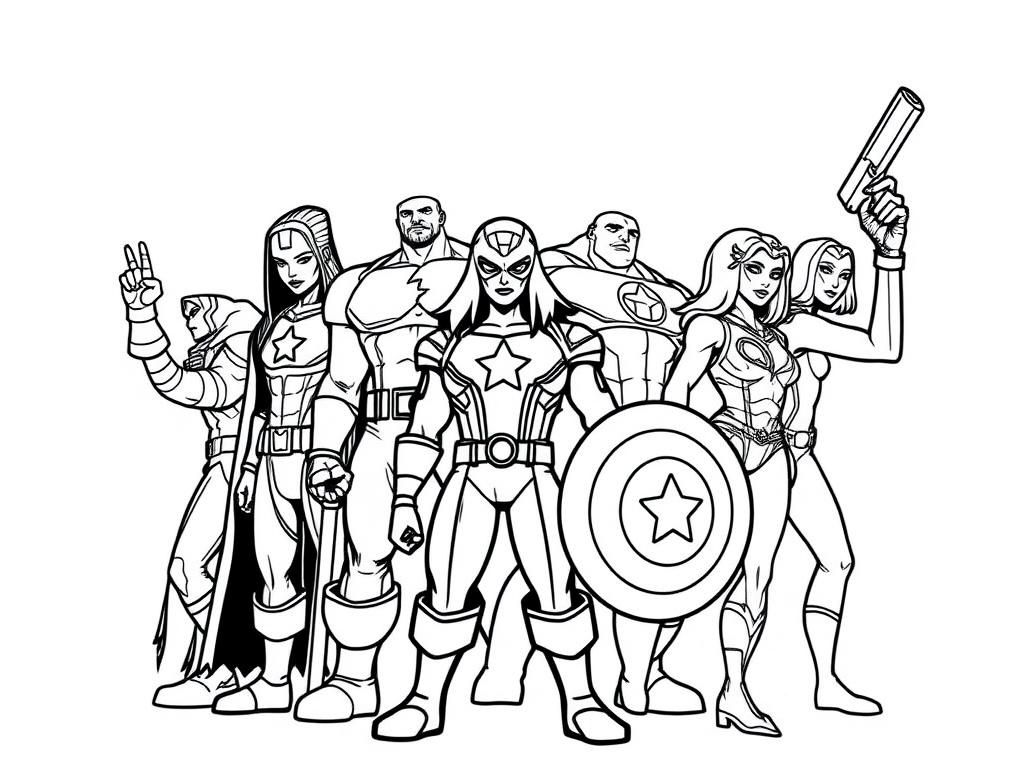 Preview of avengers team