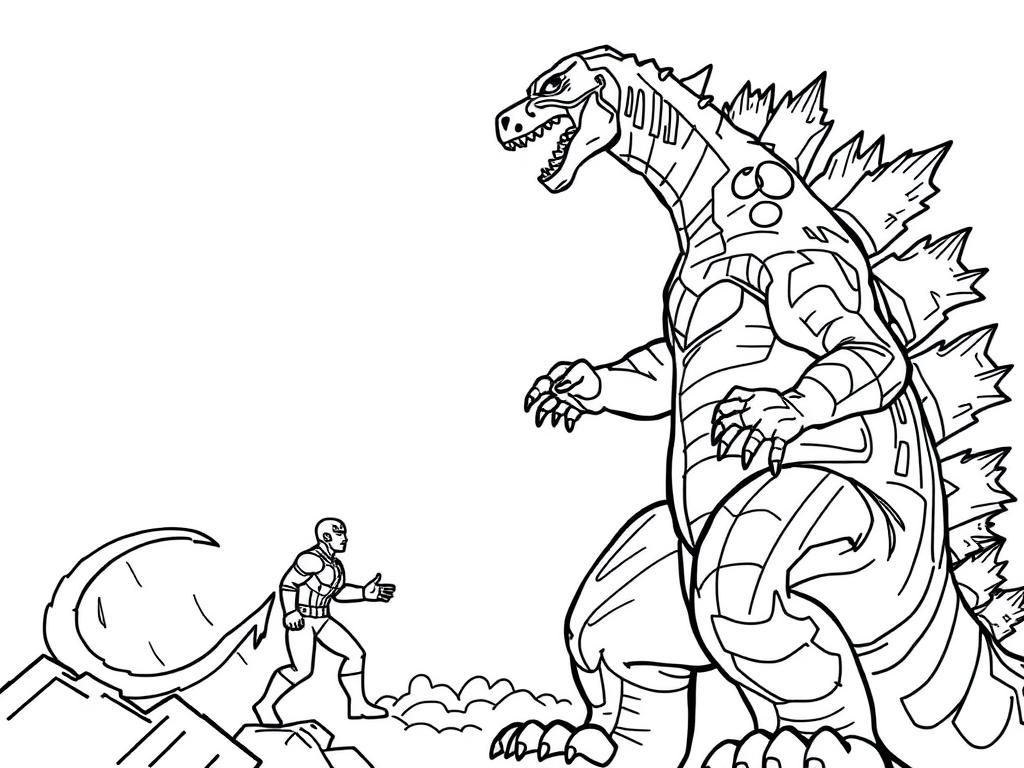 Monster Hero Coloring Page