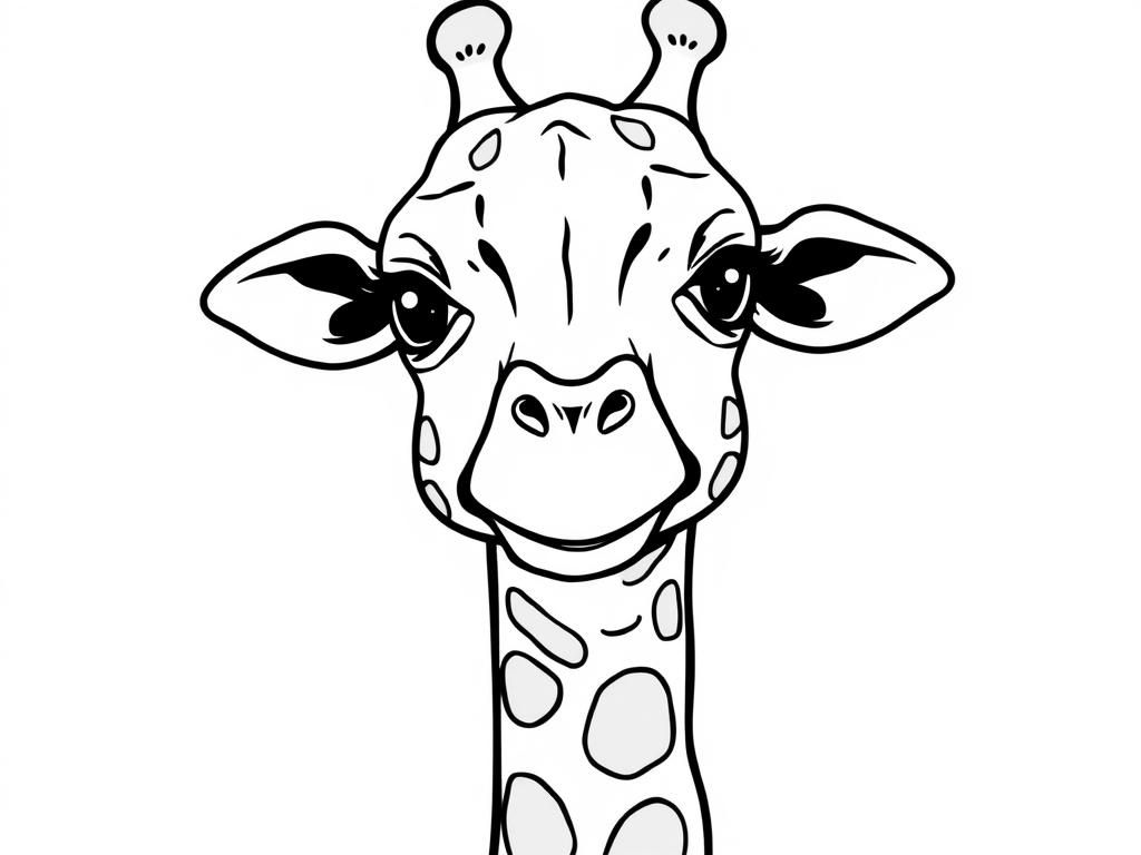 Cute Giraffe Coloring Page