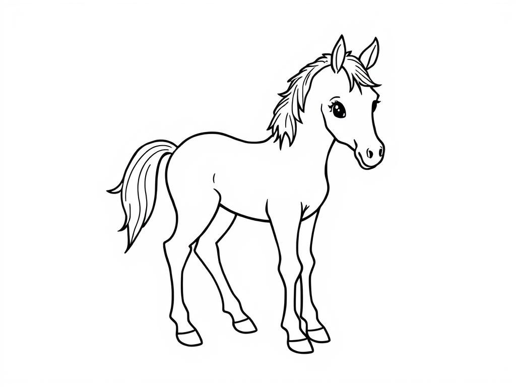 White Horse Coloring Page