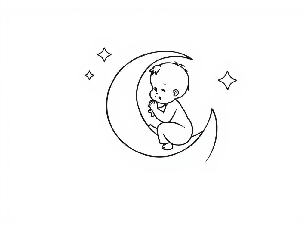 Preview of baby on moon