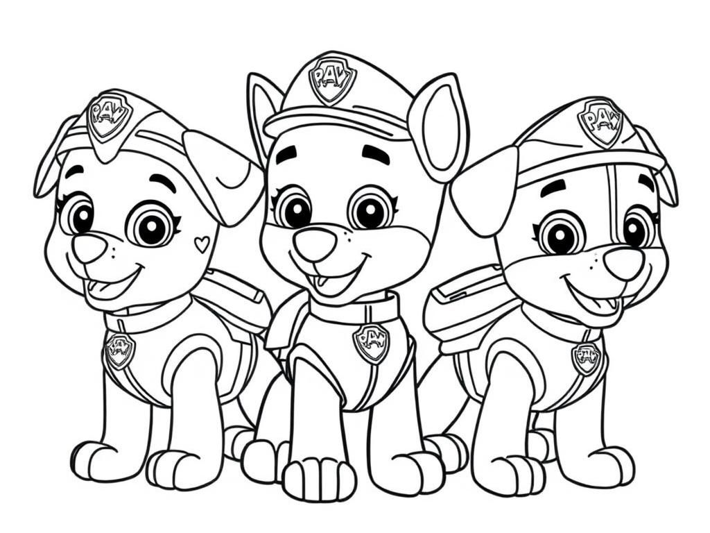 PAW Patrol Puppy's Kleurplaat